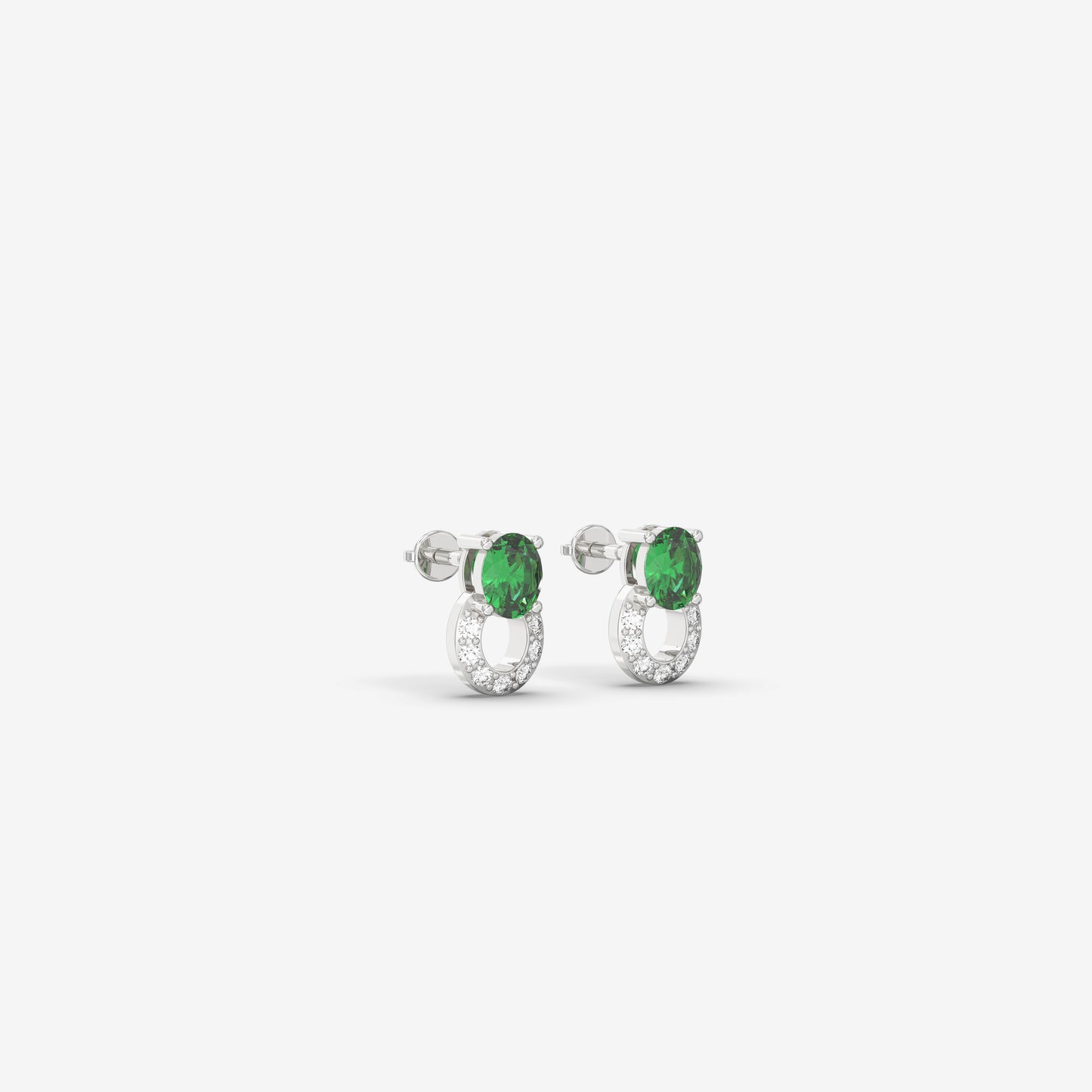 Diamond & Emerald Earring