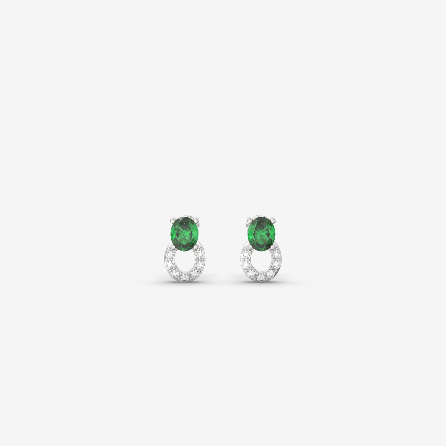 Diamond & Emerald Earring