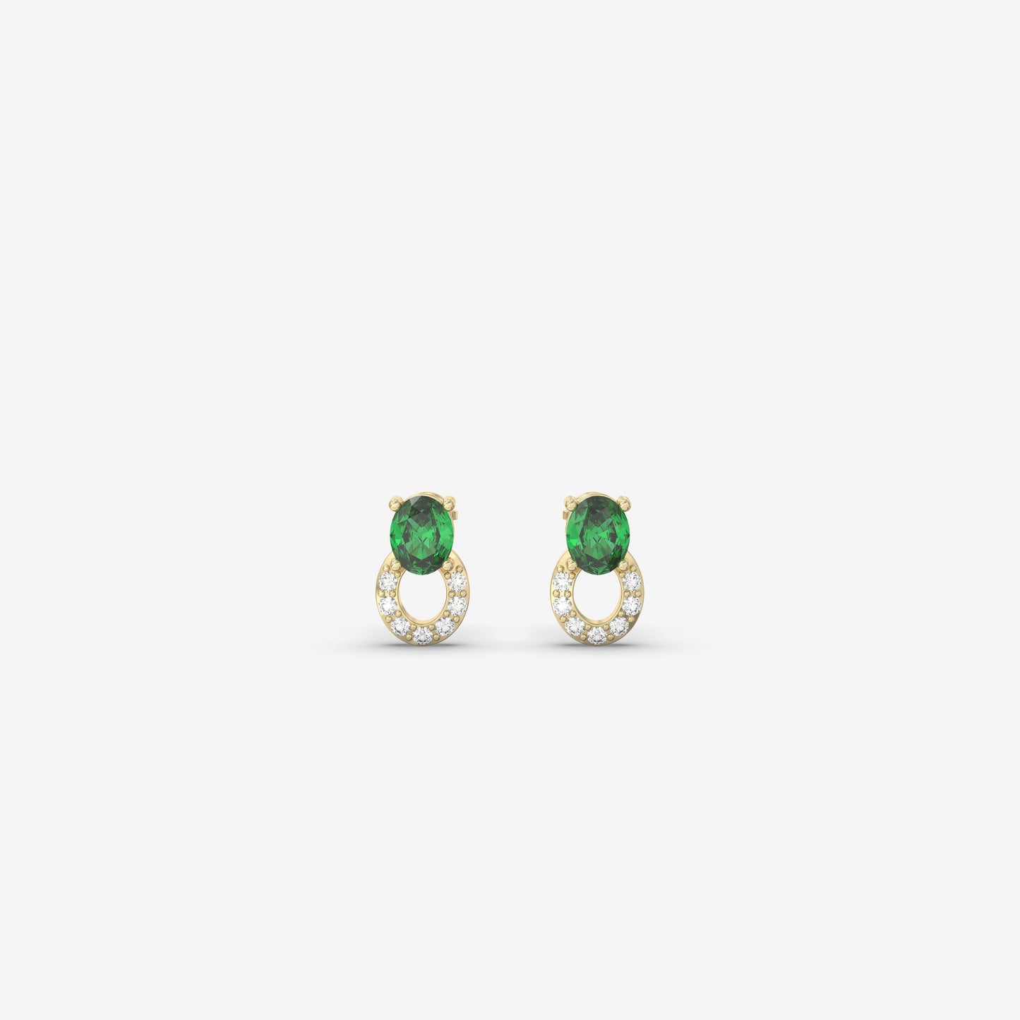 Diamond & Emerald Earring