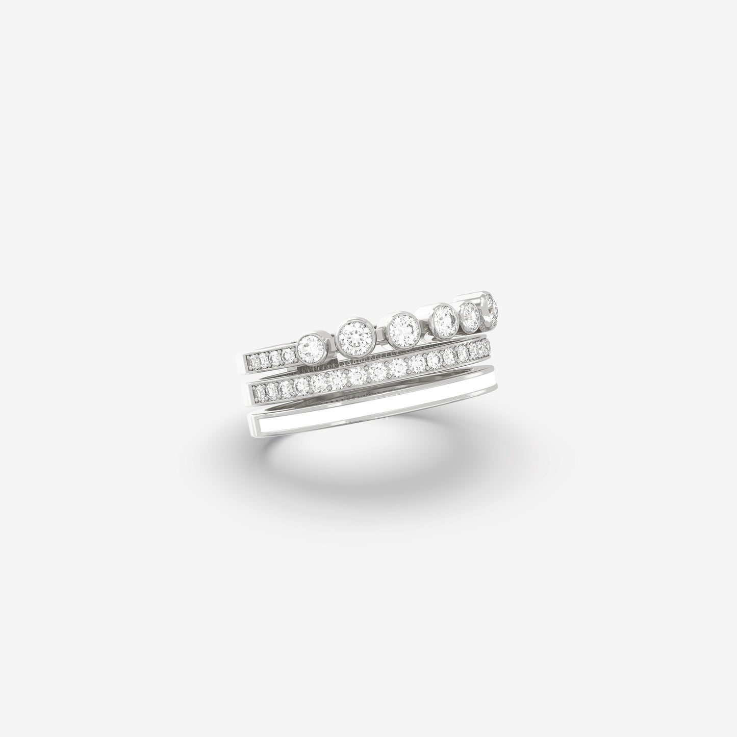 Diamond Ring with Enamel