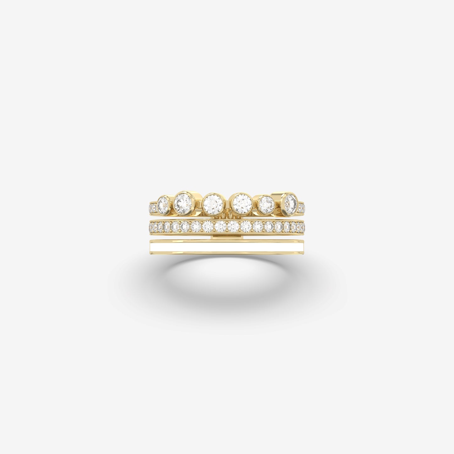 Diamond Ring with Enamel