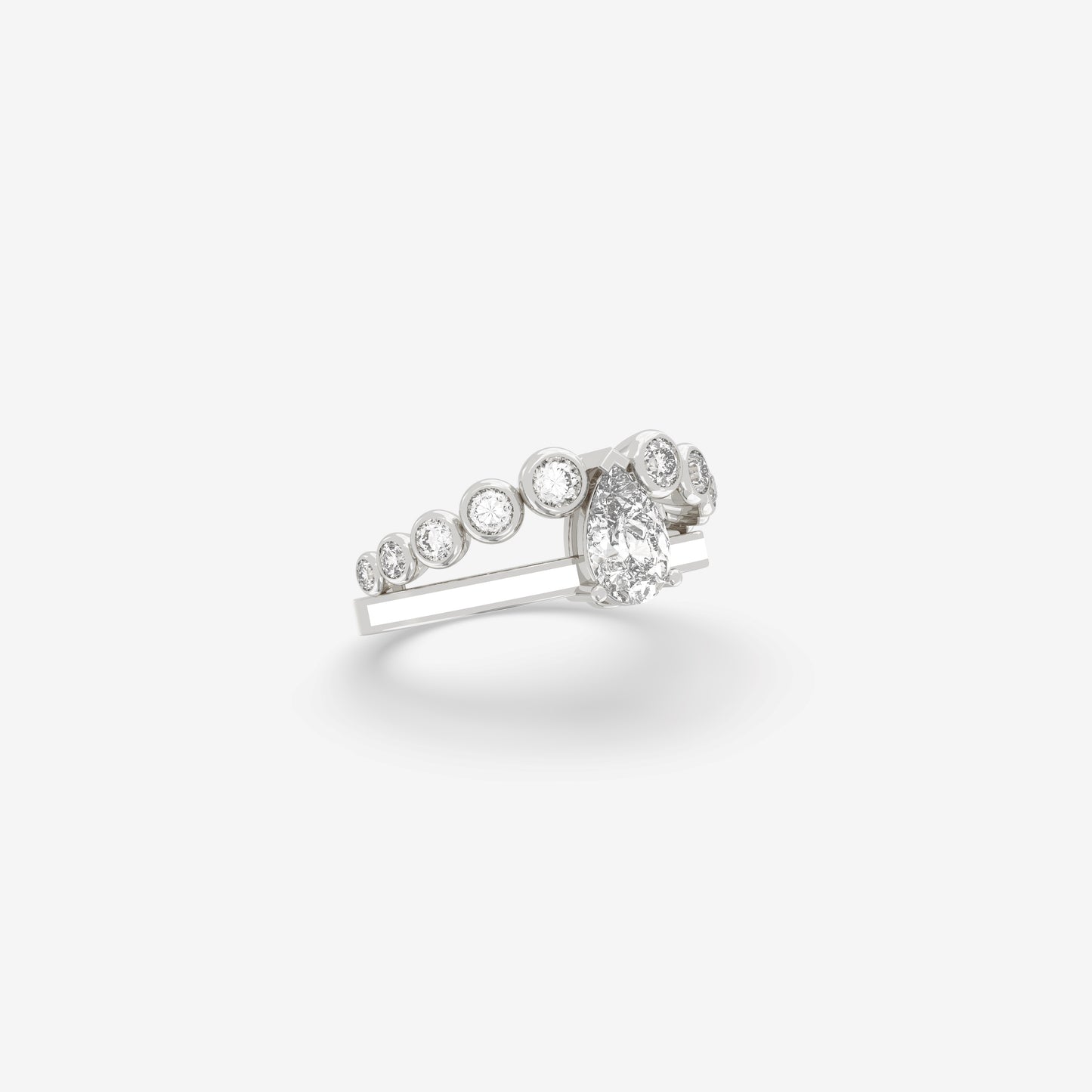 Diamond Ring with Enamel