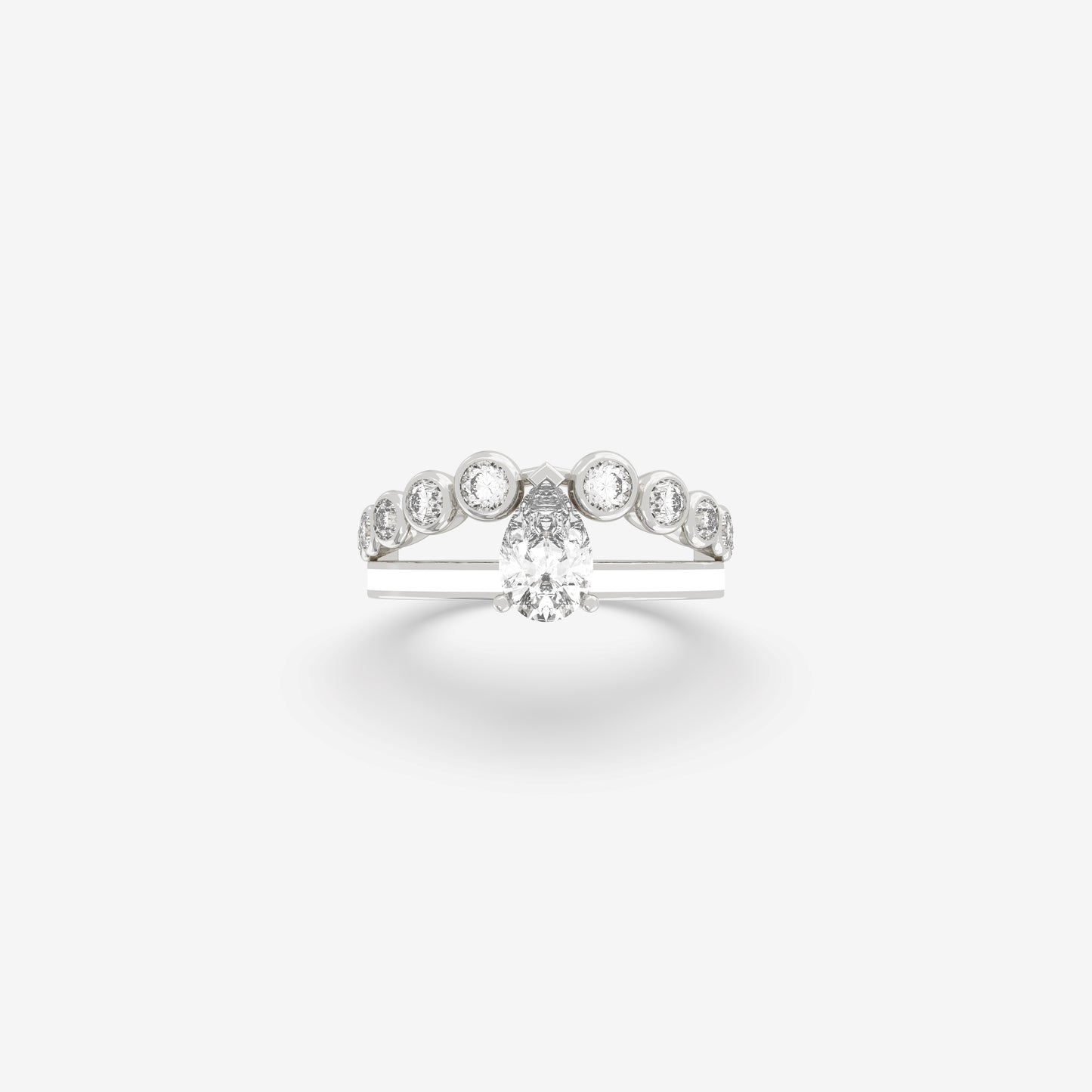 Diamond Ring with Enamel