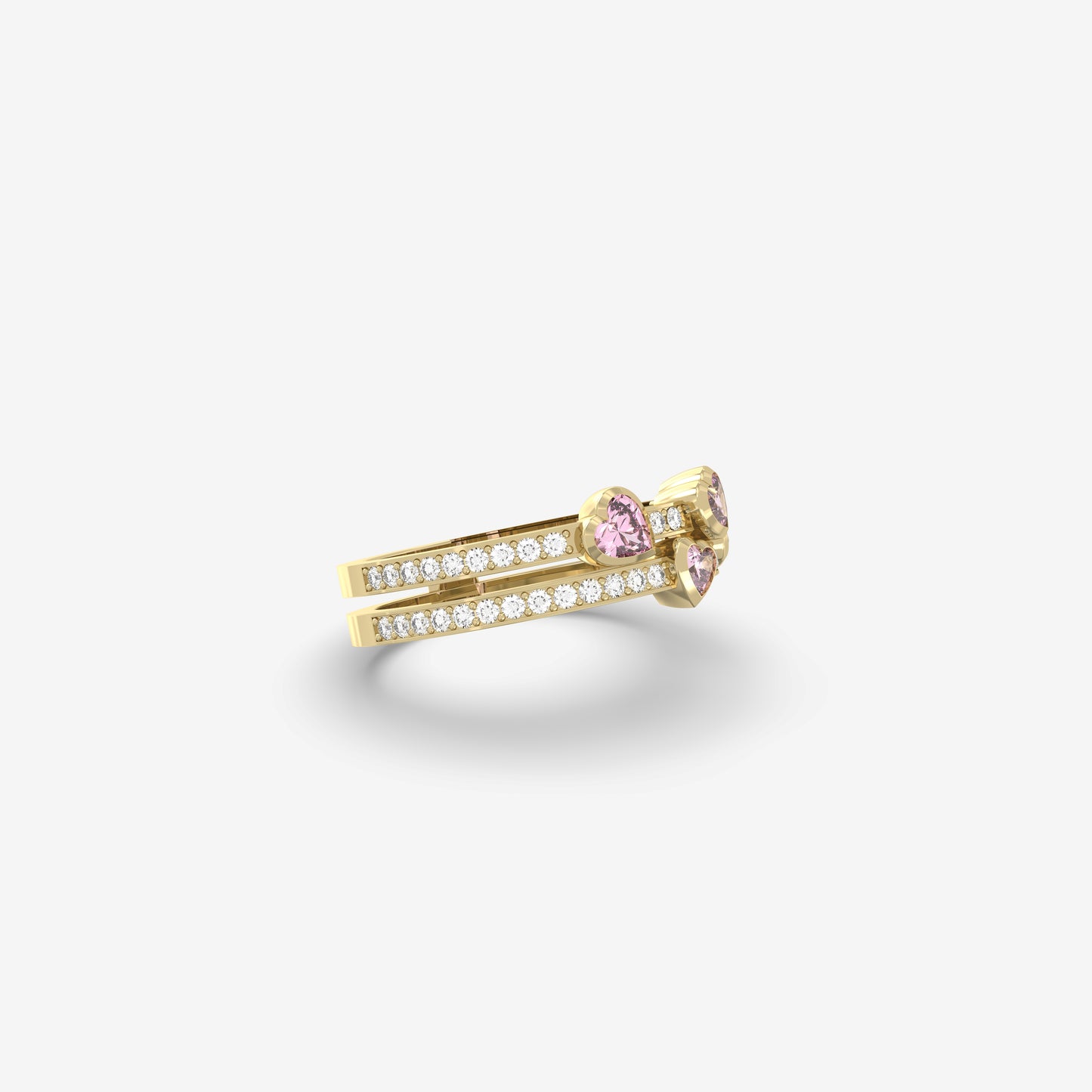 Diamond & Pink Sapphire Ring