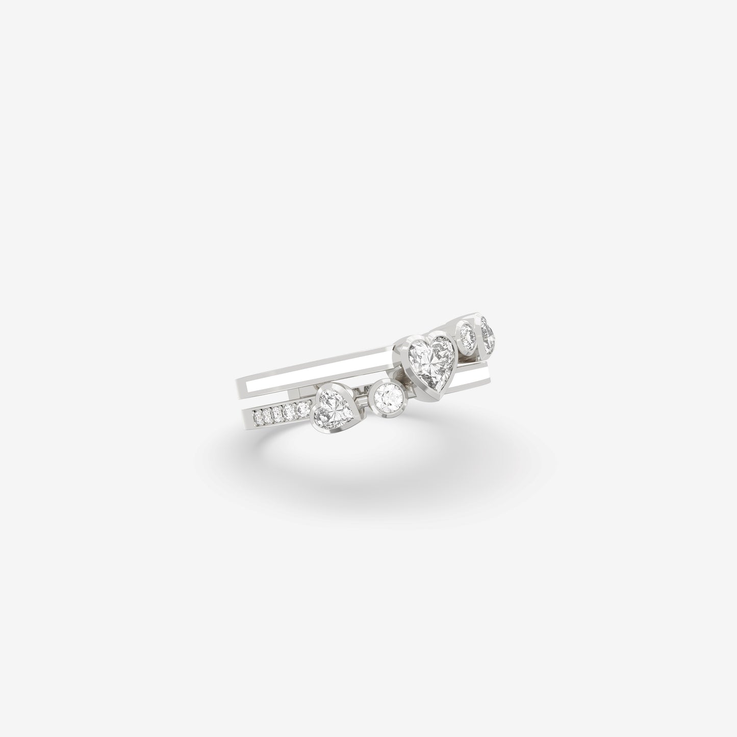 Diamond Ring with Enamel