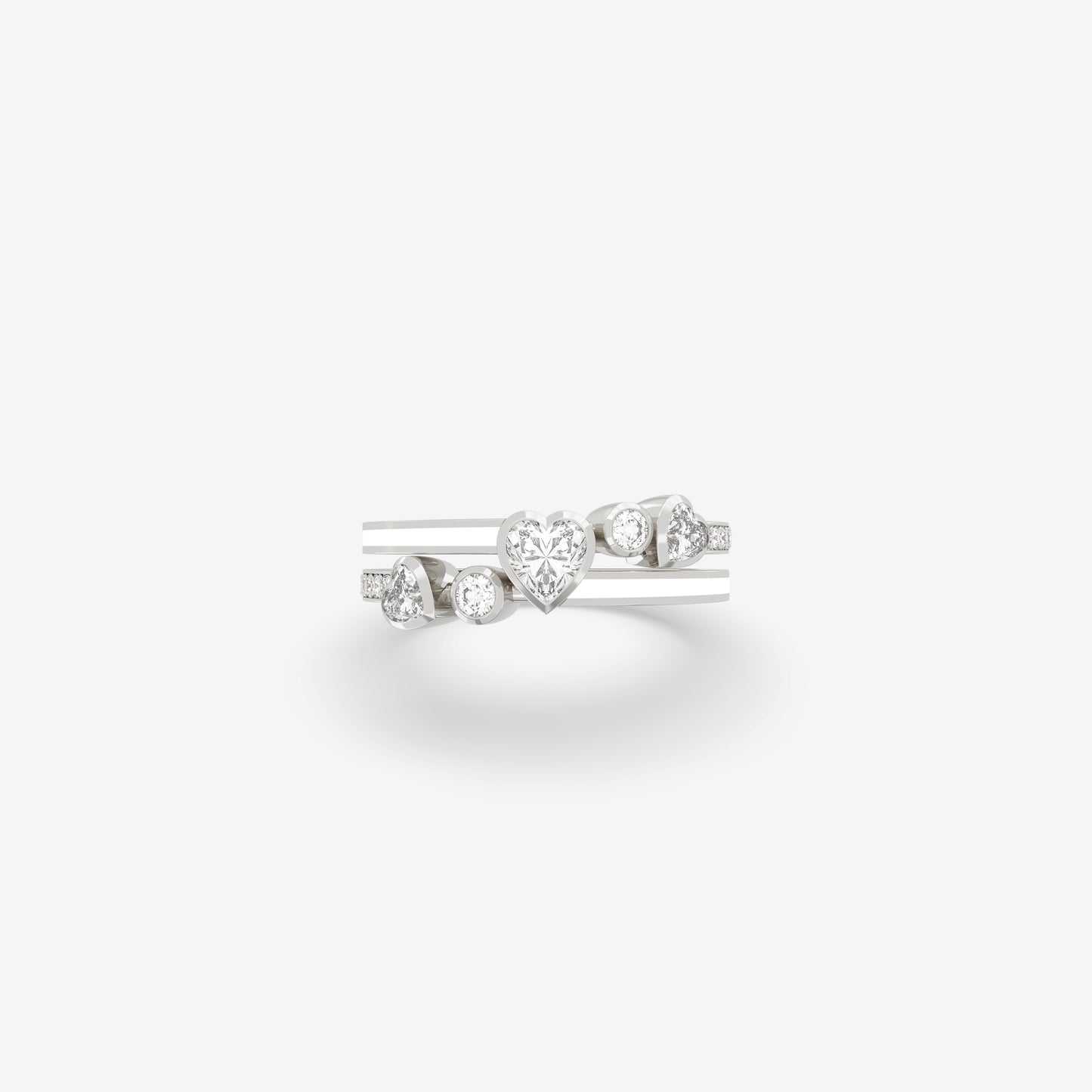 Diamond Ring with Enamel