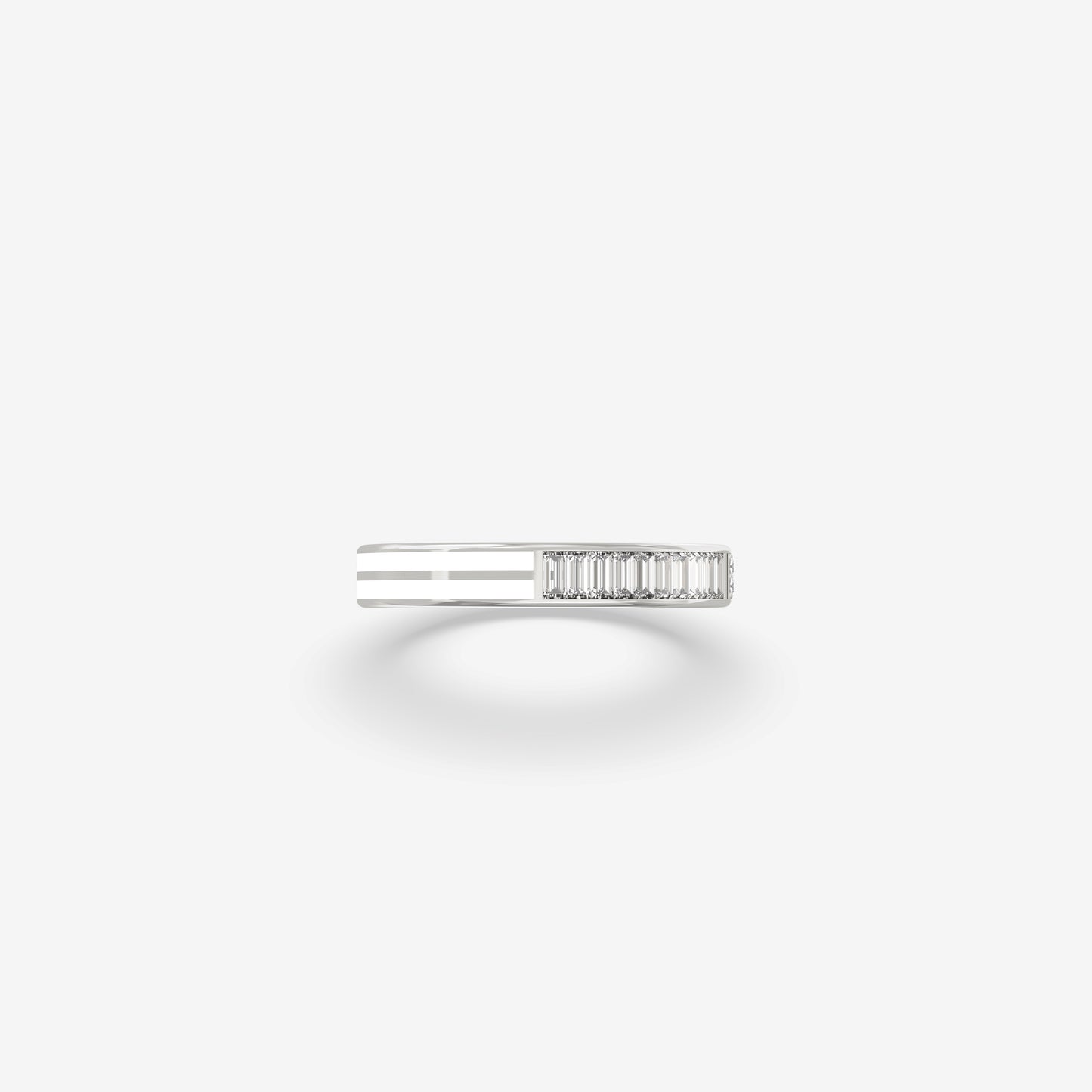 Diamond Wedding Band with enamel