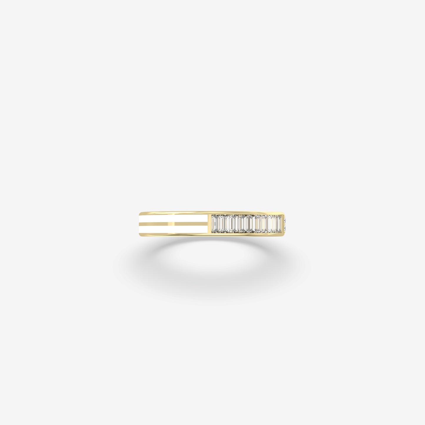 Diamond Wedding Band with enamel