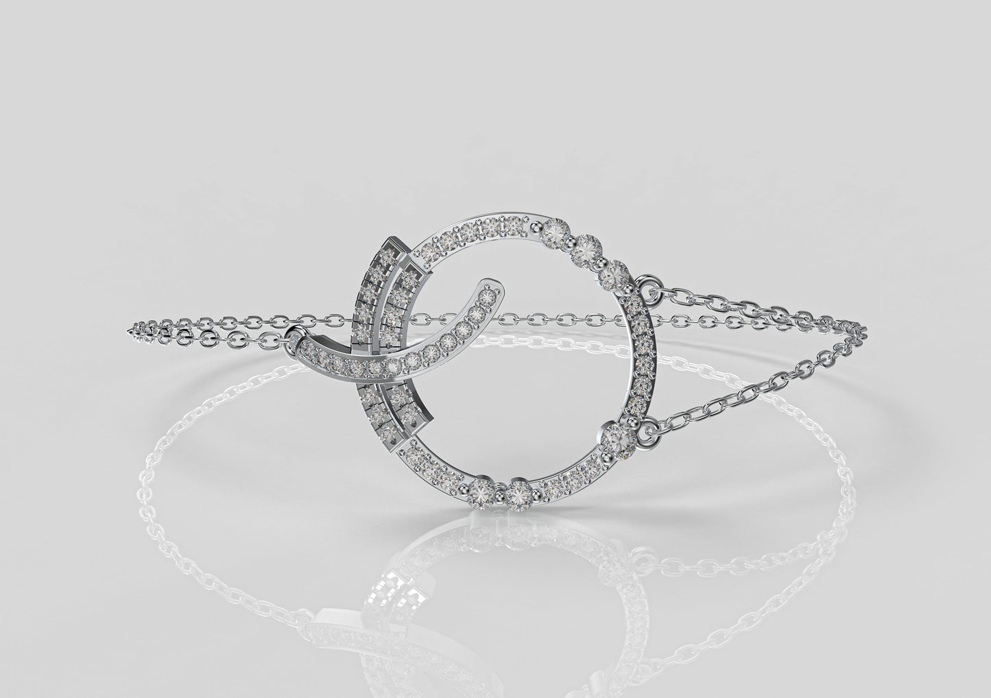 Round Diamond Circle Bracelet