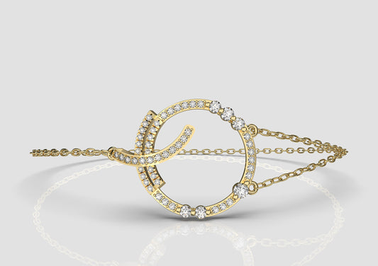 Round Diamond Circle Bracelet